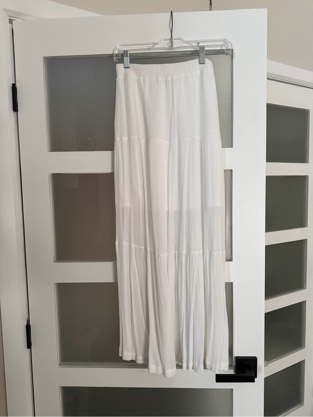 Alcott White Tiered Maxi Skirt